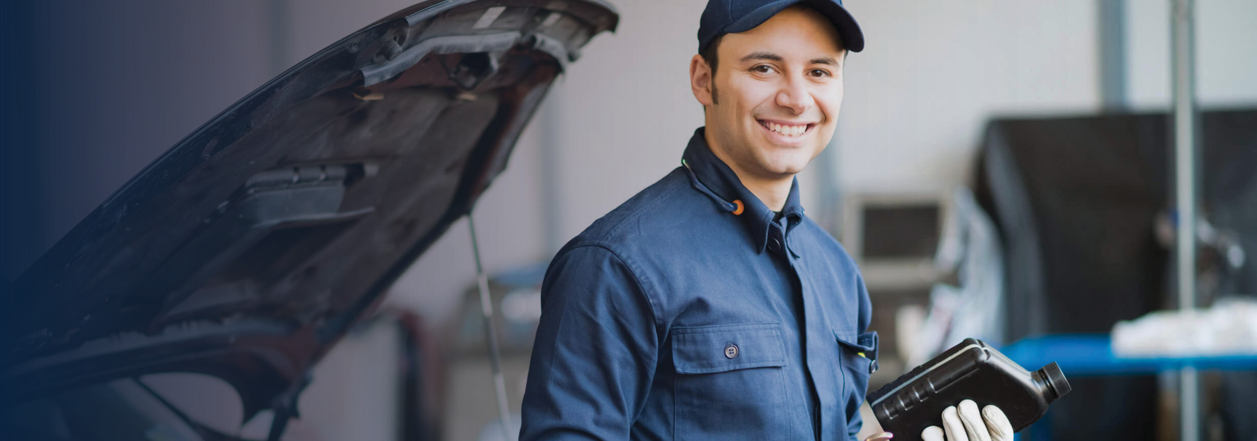 Mechanic in shop.