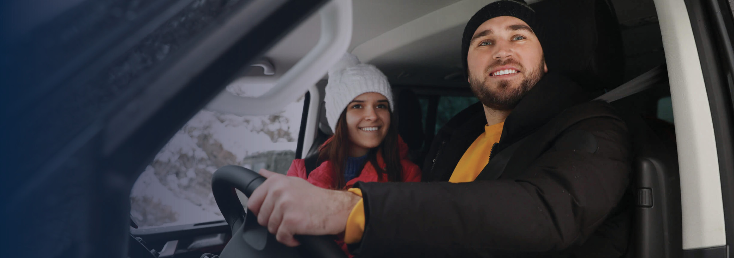 Man and woman in truck