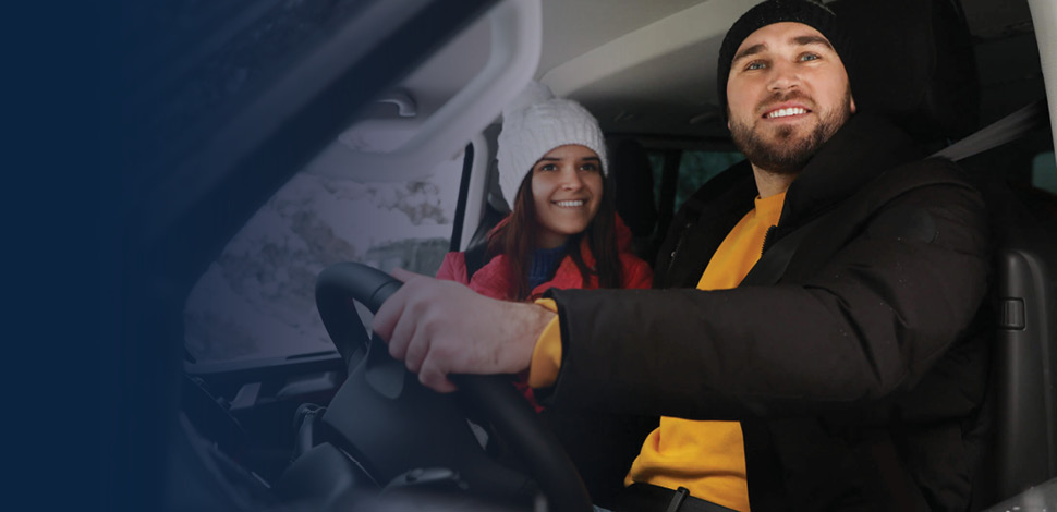 Man and woman in truck