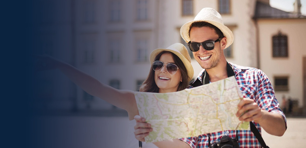 Tourists with a map.